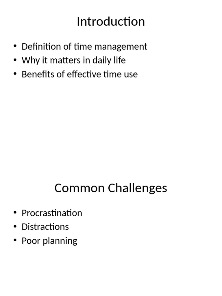 Time Management Presentation | PDF