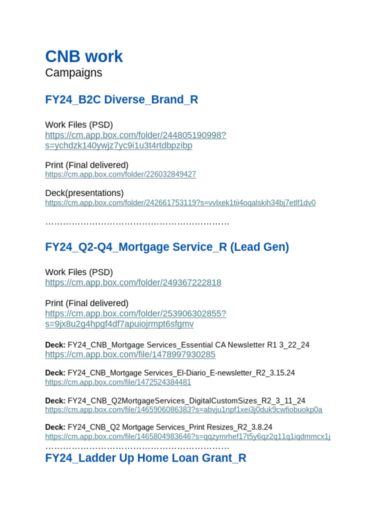 CNB FY24 Marketing Campaign Resources | PDF