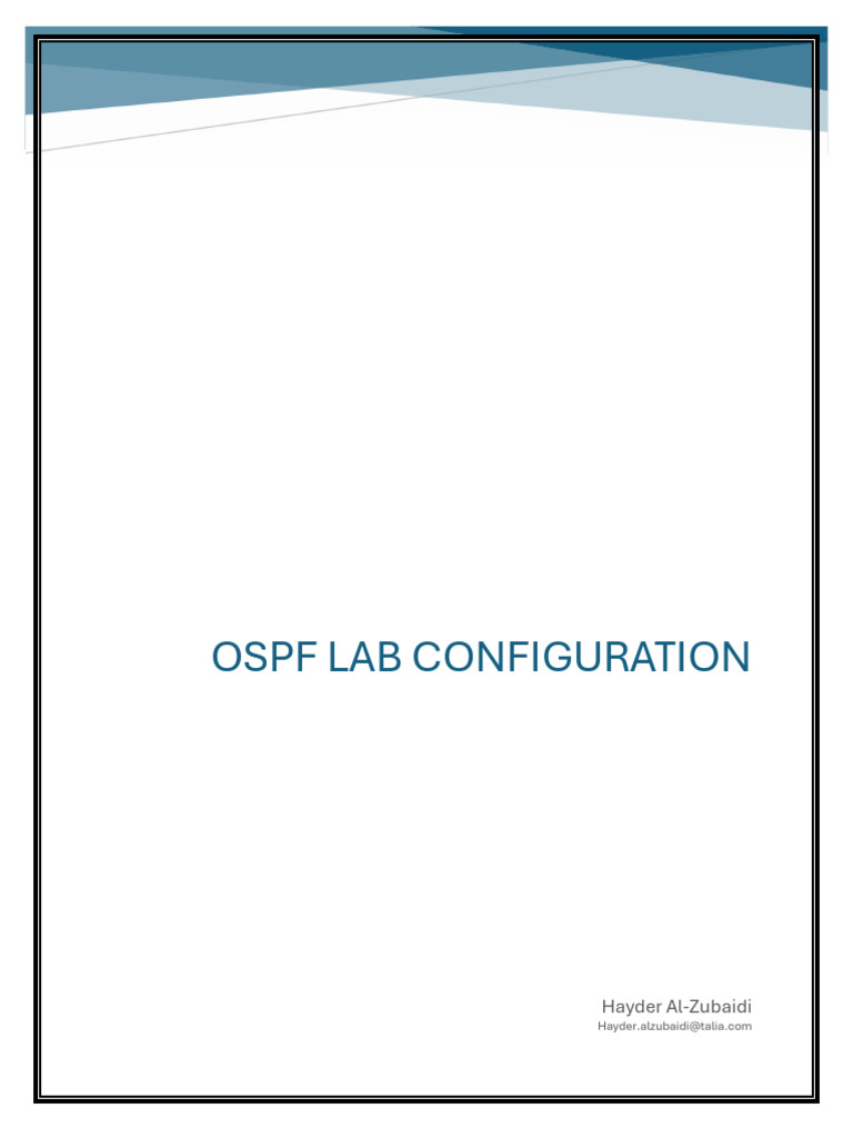 Ospf Lab Configuration | PDF | Router (Computing) | Communications ...