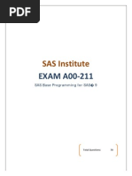 SAS Certified Base Programmer For SAS 9 - A00-211 - Dumps