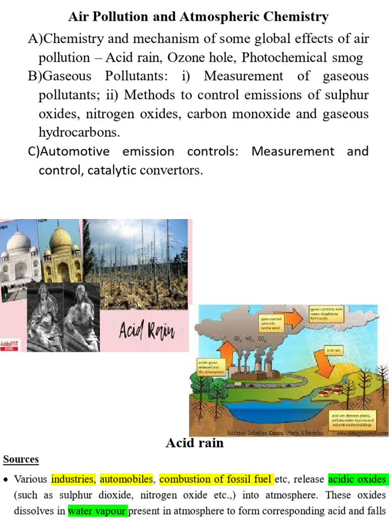 Air Pollution: Effects and Control Methods | PDF | Ozone Depletion | Smog
