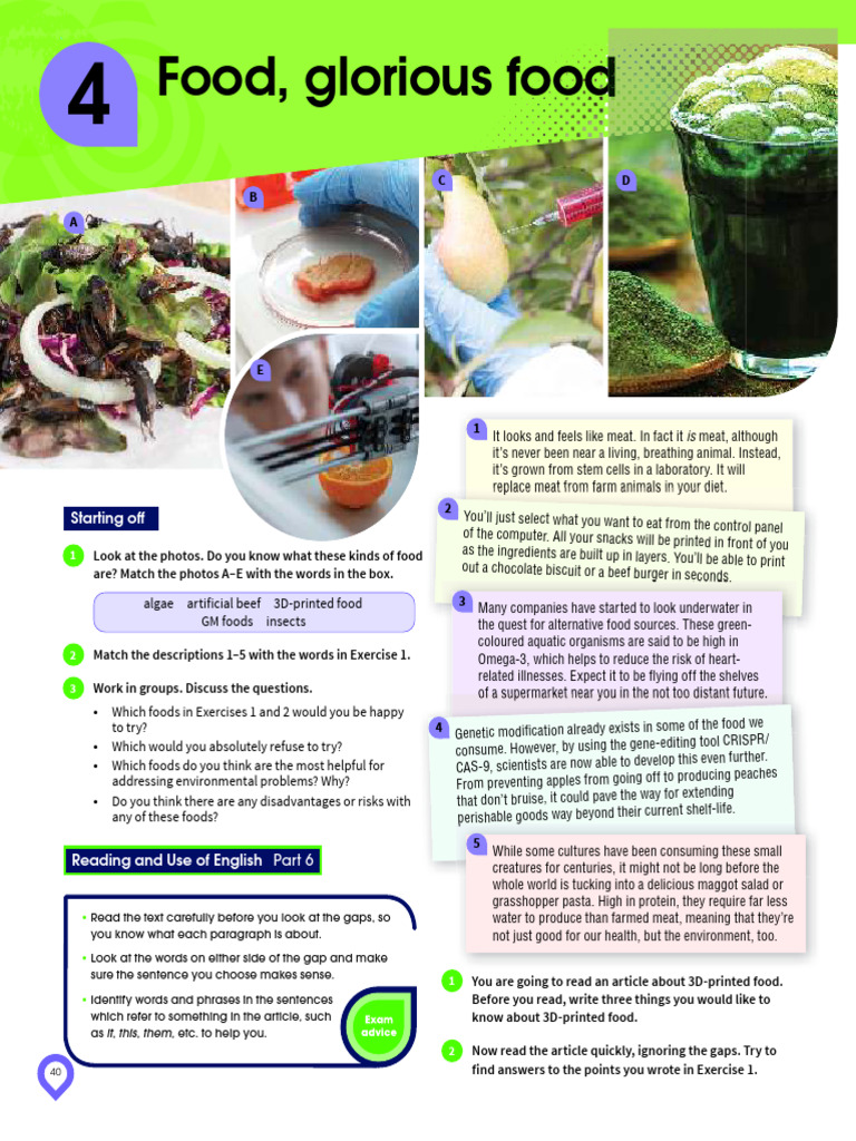 Future of Food: 3D Printing & Alternatives | PDF | Meal | Restaurants