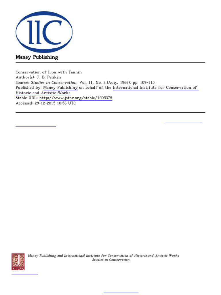 Tannin for Iron Corrosion Prevention | PDF | Polyphenol | Rust