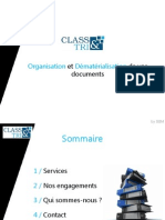 Class et Tri - Organisation Et Dematerialisation Des Documents - Presentation de La Societe