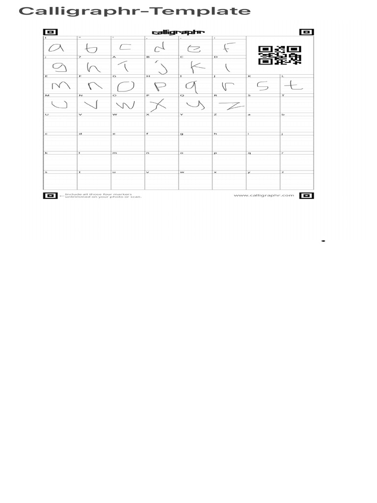 Calligraphr Template | PDF