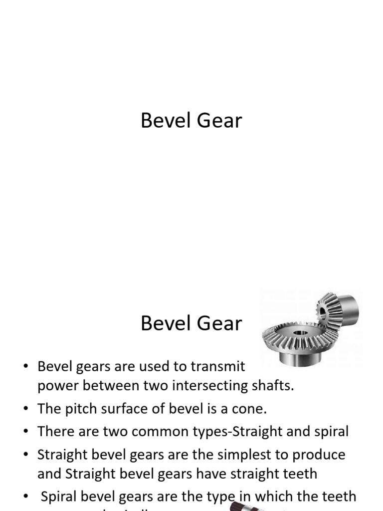 Bevel Gear Types and Terminology Guide | PDF