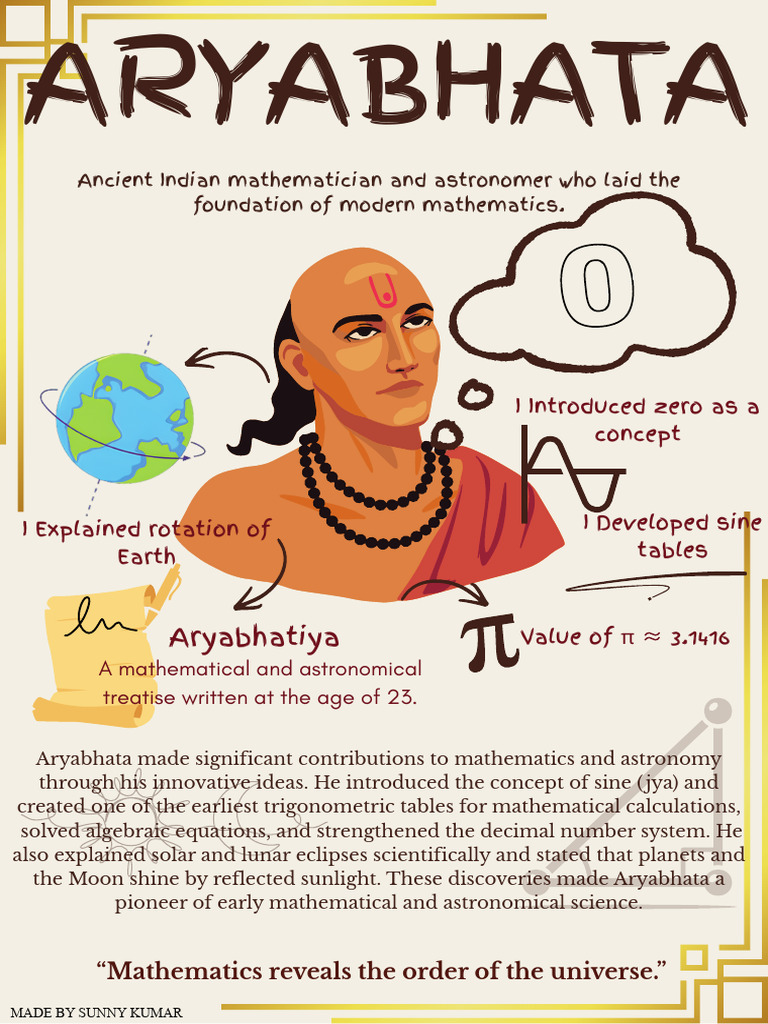 Aryabhata: Pioneer of Mathematics & Astronomy | PDF
