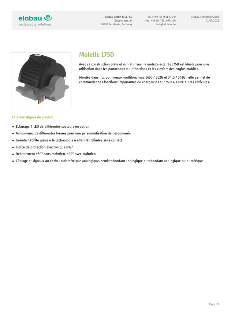 Molette éclairée 175D pour engins mobiles | PDF | Électronique ...