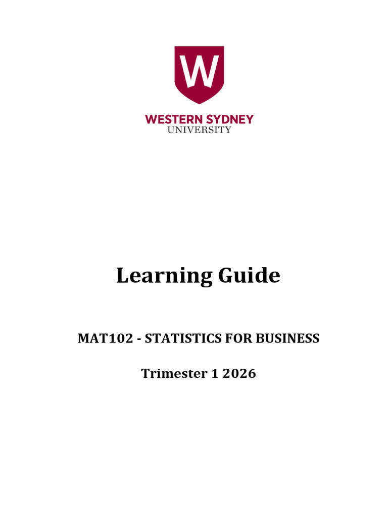 Business Statistics Course Overview 2026 | PDF | Statistics | Variance