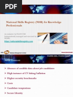 National Skills Registry (NSR) For Knowledge Professionals