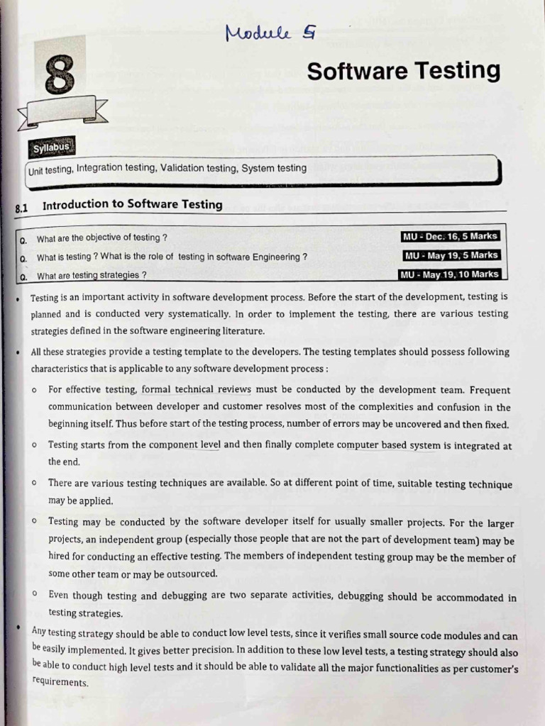 Module 5 Software Testing | PDF