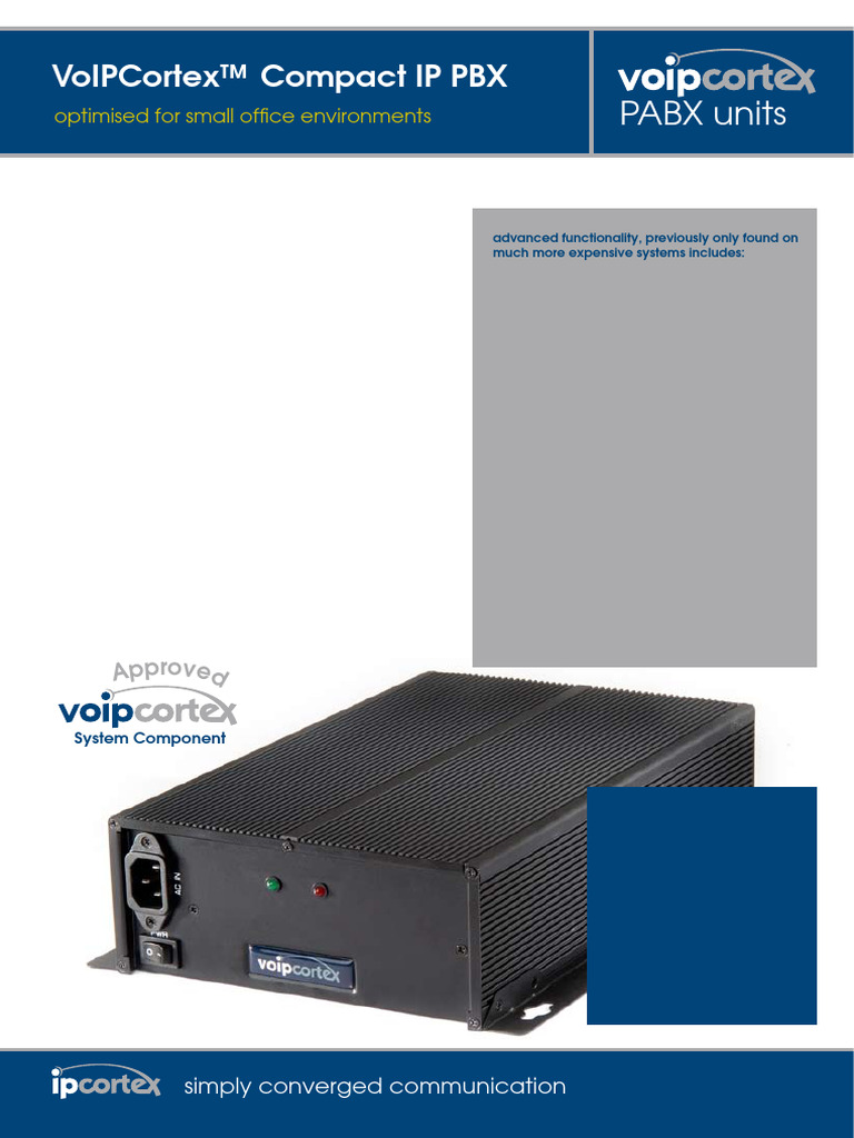 VoIPCortex Compact IP PBX for Small Offices | PDF | Session Initiation ...