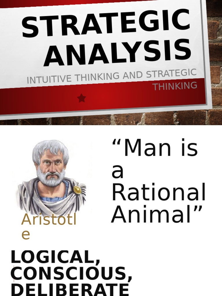Strategic Analysis Intuitive Thinking | PDF | Intuition | Cognitive Science