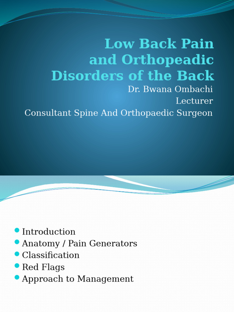 Low Back Pain: Causes and Management | PDF | Back Pain | Low Back Pain
