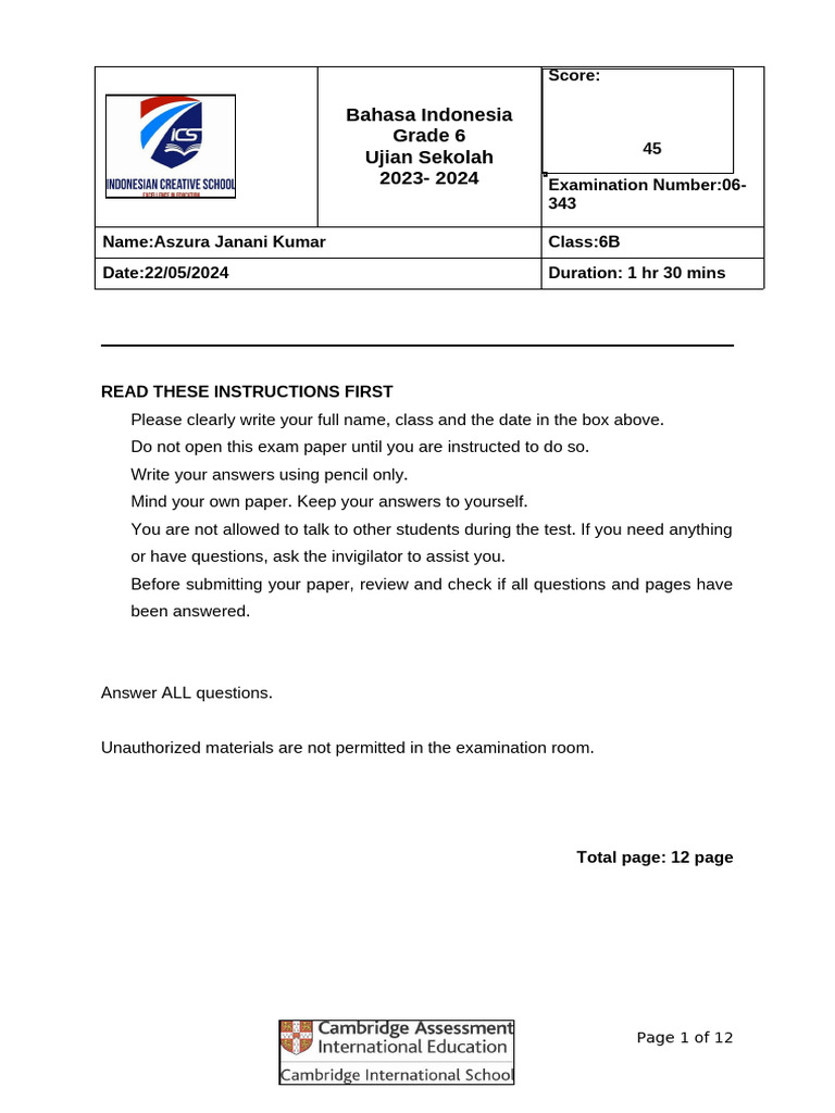 US Bhsa 2024 | PDF