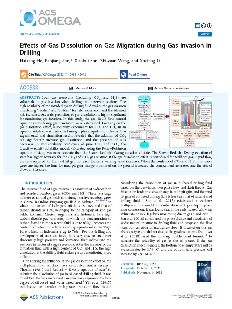 Gas Dissolution Effects in Drilling Operations | PDF | Solubility | Gases