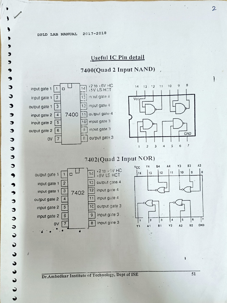 DPLD Lab Manual 2017-2018 | PDF | Electronic Circuits | Integrated Circuit