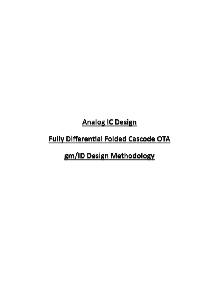 Fully Differential OTA Design Methodology | PDF | Control Theory ...