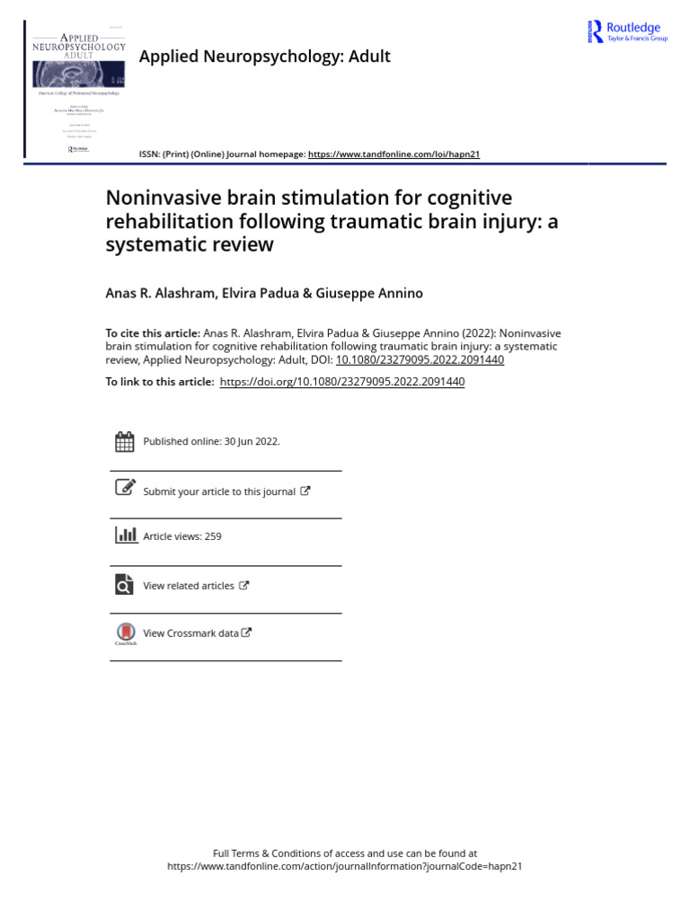 Noninvasive Brain Stimulation for TBI | PDF | Traumatic Brain Injury ...