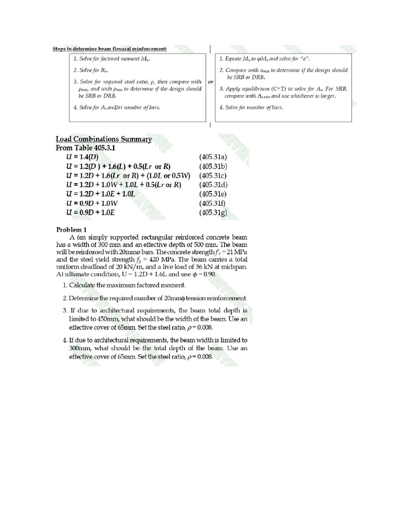 RCD SRB Sample Problem | PDF