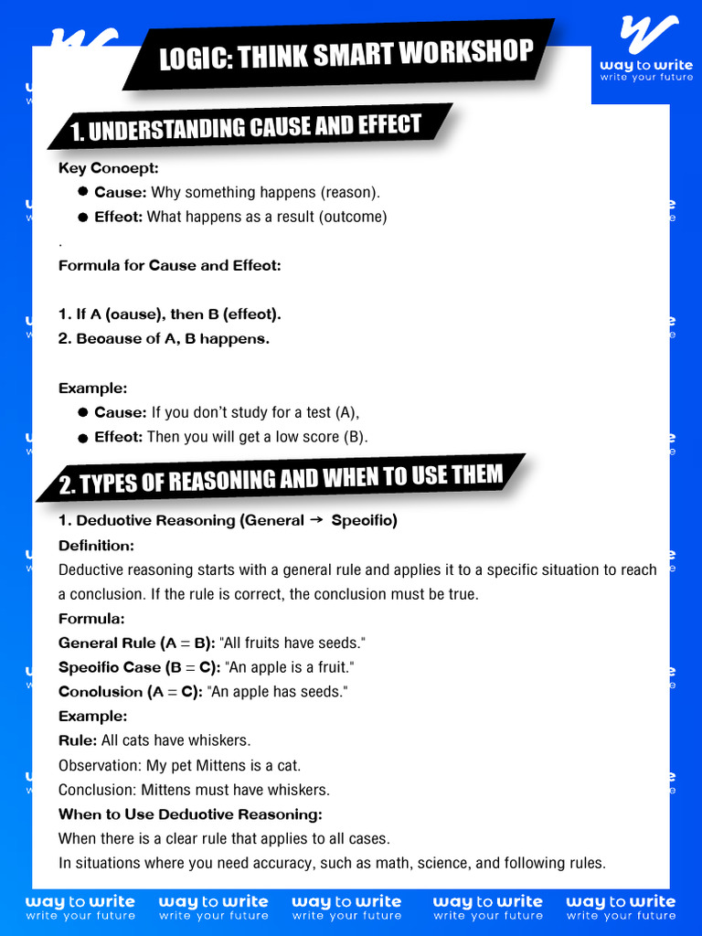 Understanding Cause and Effect Logic | PDF | Reason | Argument