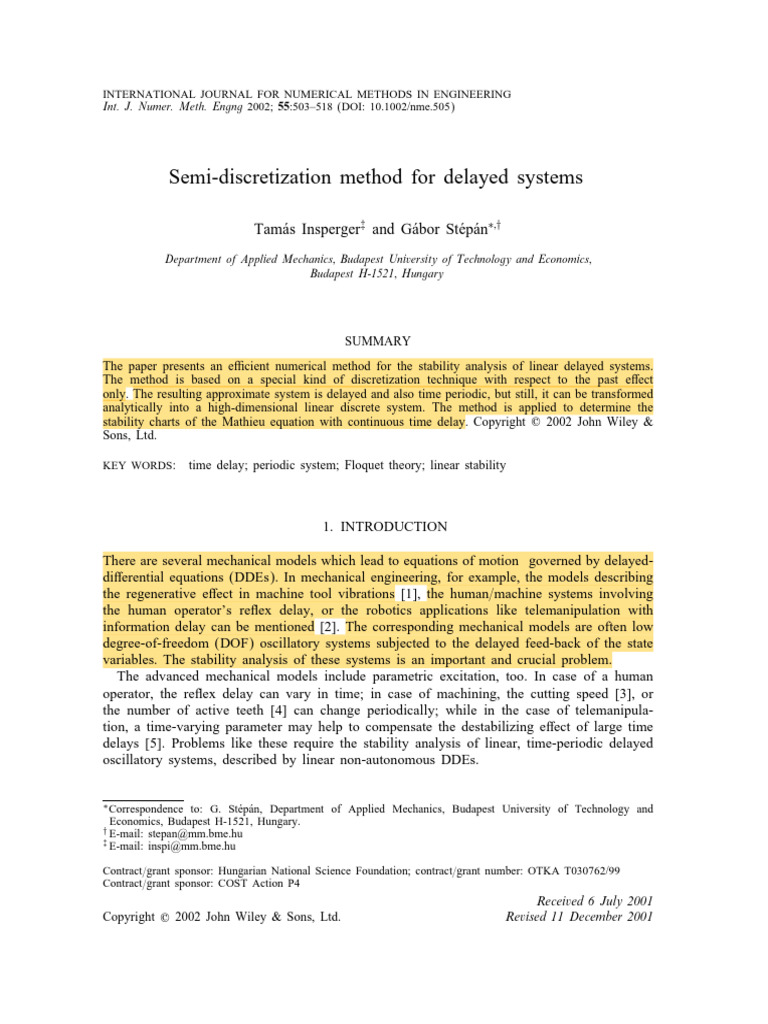Stability Analysis of Delayed Systems | PDF | Stability Theory ...