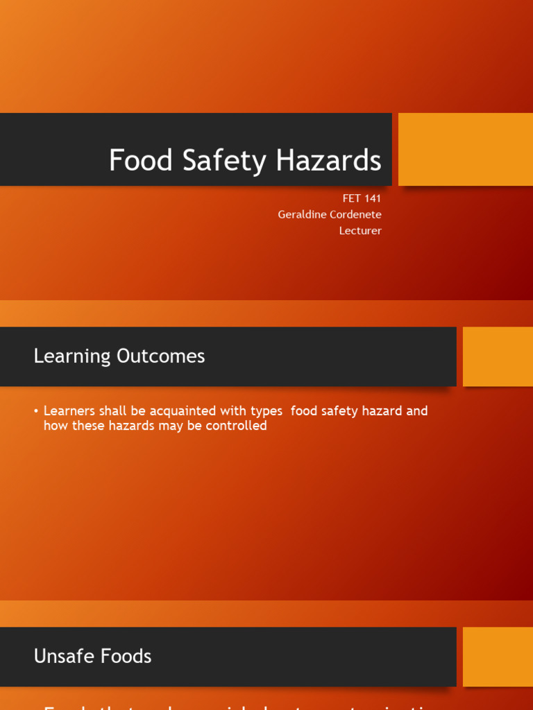 Understanding Food Safety Hazards | PDF | Allergen | Allergy