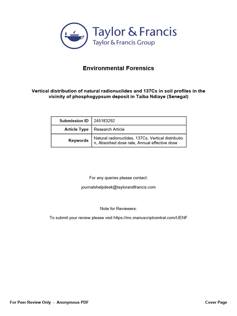 Environmental Forensics | PDF | Physical Sciences | Chemistry