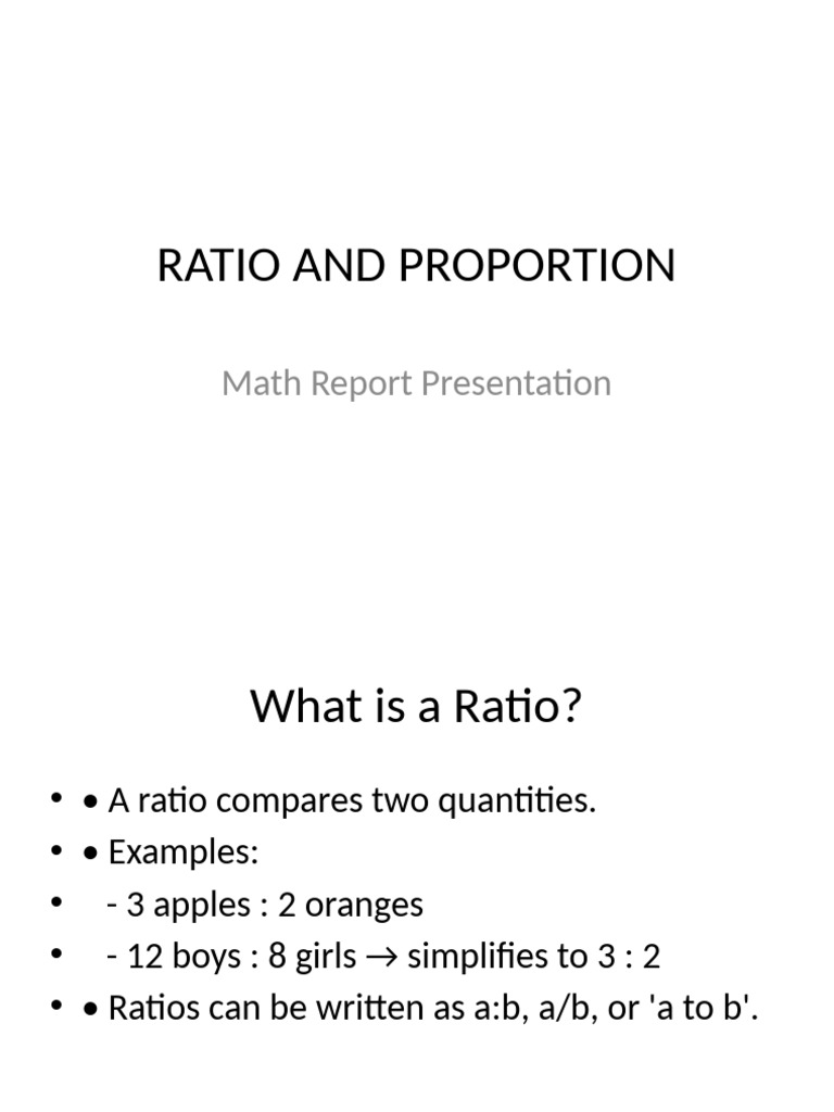 Understanding Ratios and Proportions | PDF