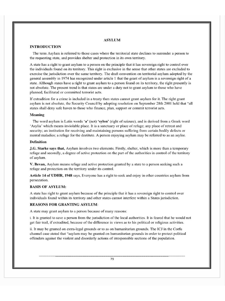 Asylum and Diplomatic Agents | PDF