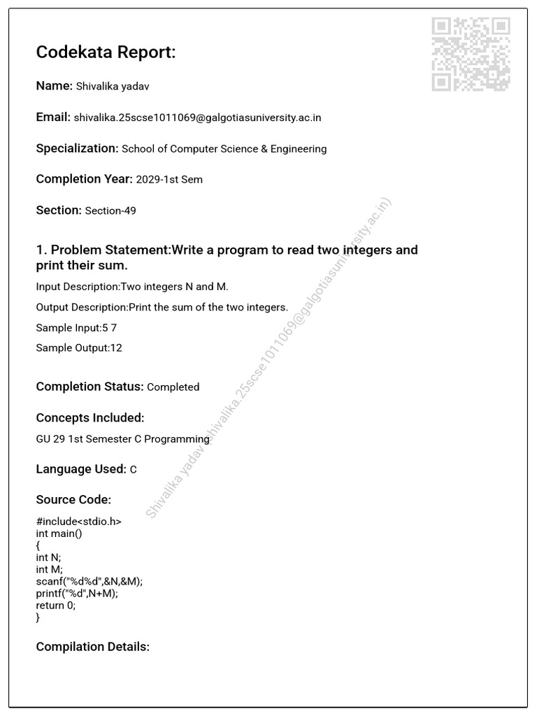Codekata Report 1768368787117 | PDF | Integer (Computer Science) | Numbers