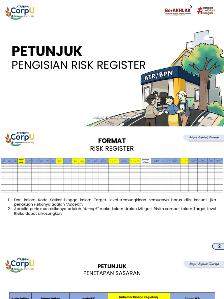Panduan Pengisian Risk Register | PDF
