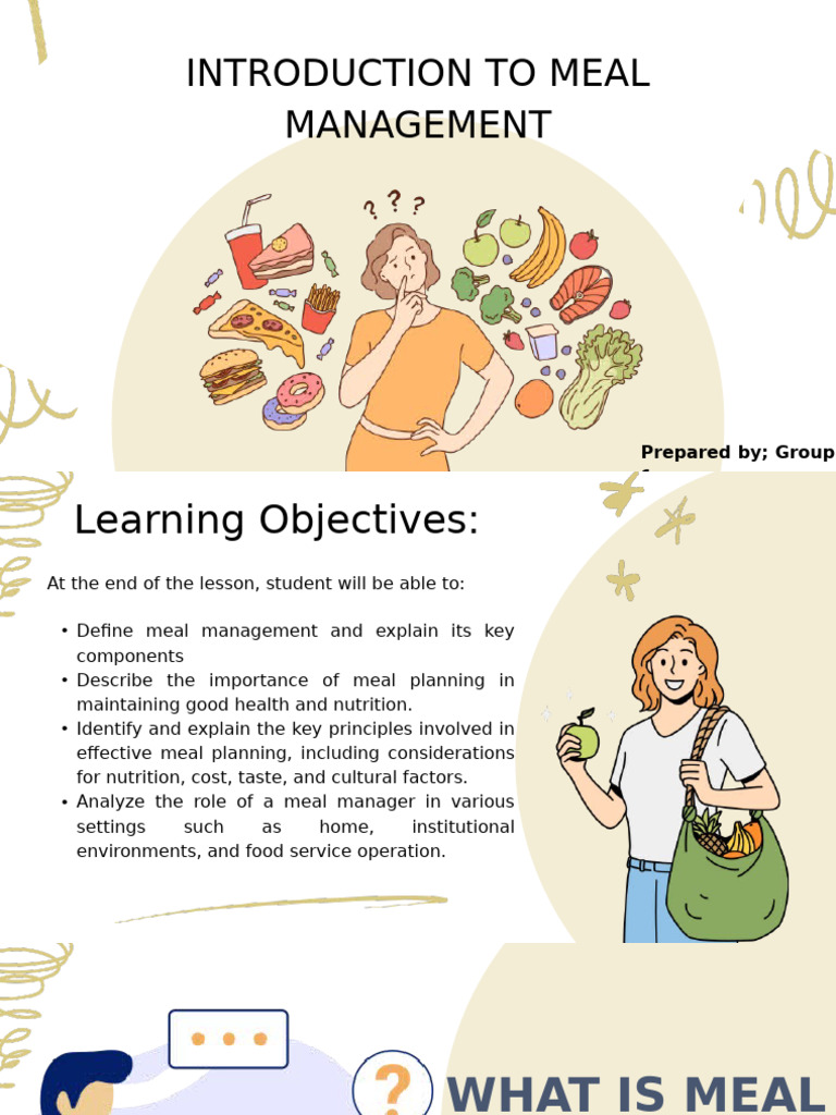 Meal Management: Planning & Principles | PDF | Meal | Foods