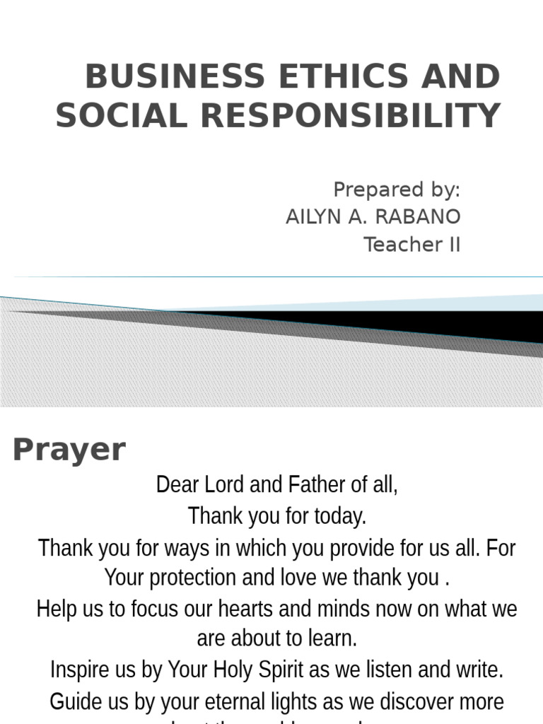 Business Ethics and Responsibility Guide | PDF | Sole Proprietorship ...