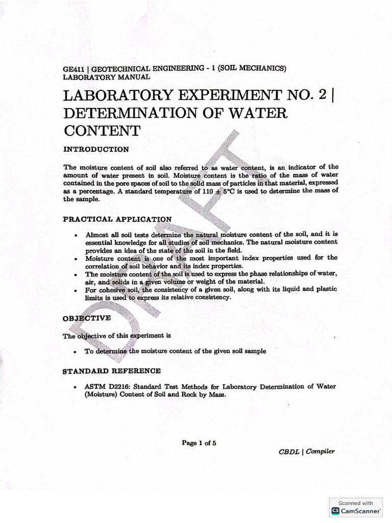 Geotechnical Engineering 1 Soil Mechan | PDF