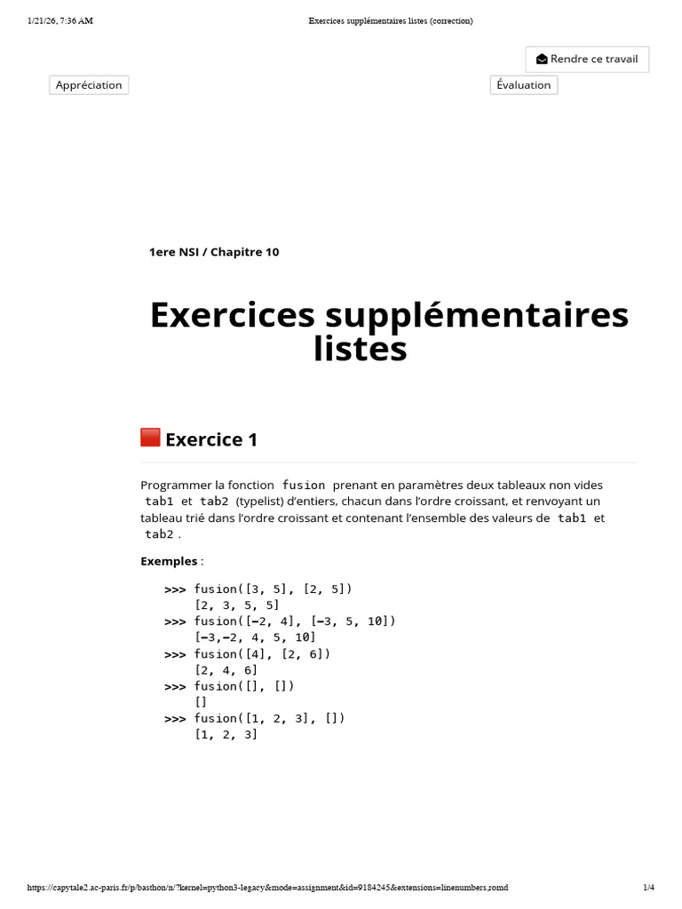 Exercices Python sur les listes | PDF | Programmation informatique ...
