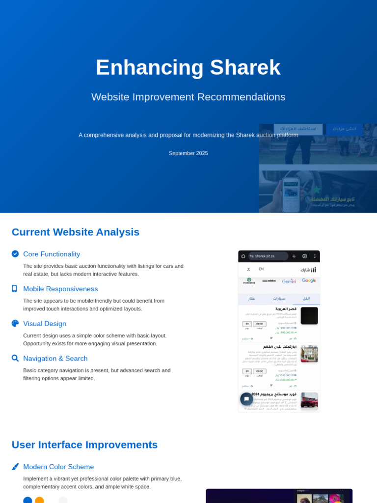 Enhancing Sharek Website Improvement Recommendati | PDF | Auction ...