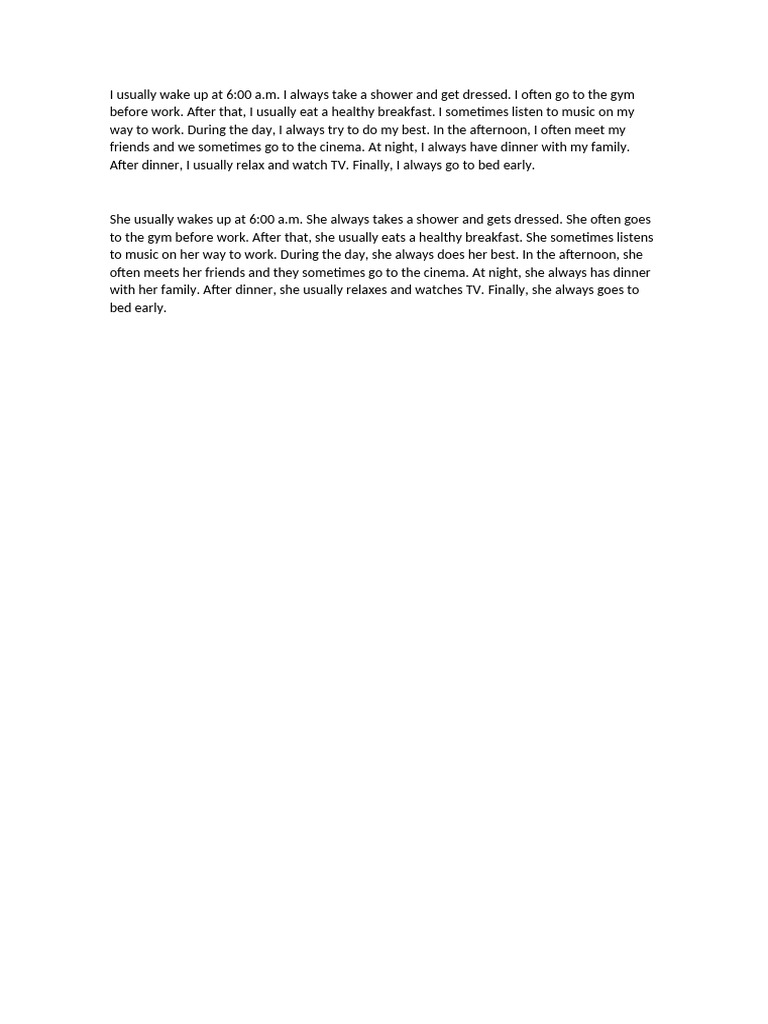 Daily Routine of Healthy Living | PDF
