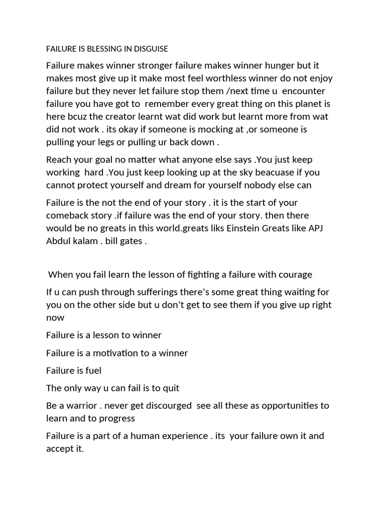 Embracing Failure as a Path to Success | PDF
