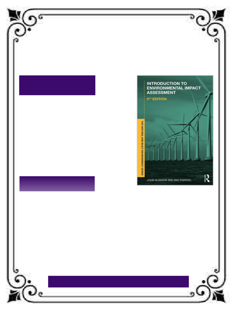 Introduction To Environmental Impact Assessment 5th Riki Therivel eBook ...