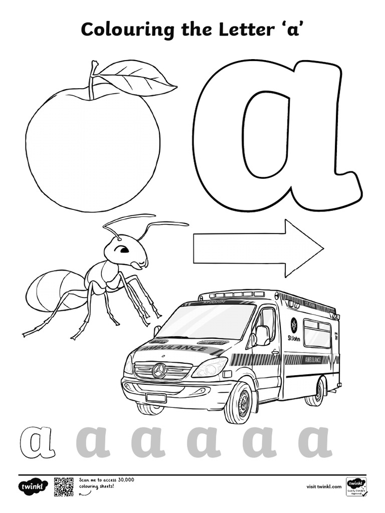 t Par 183 Letter a Colouring Pages Ver 1 | PDF