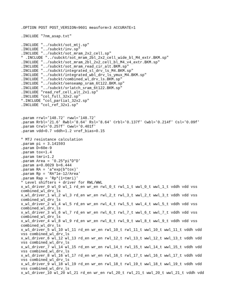 SOT-MRAM Circuit Design Simulation | PDF