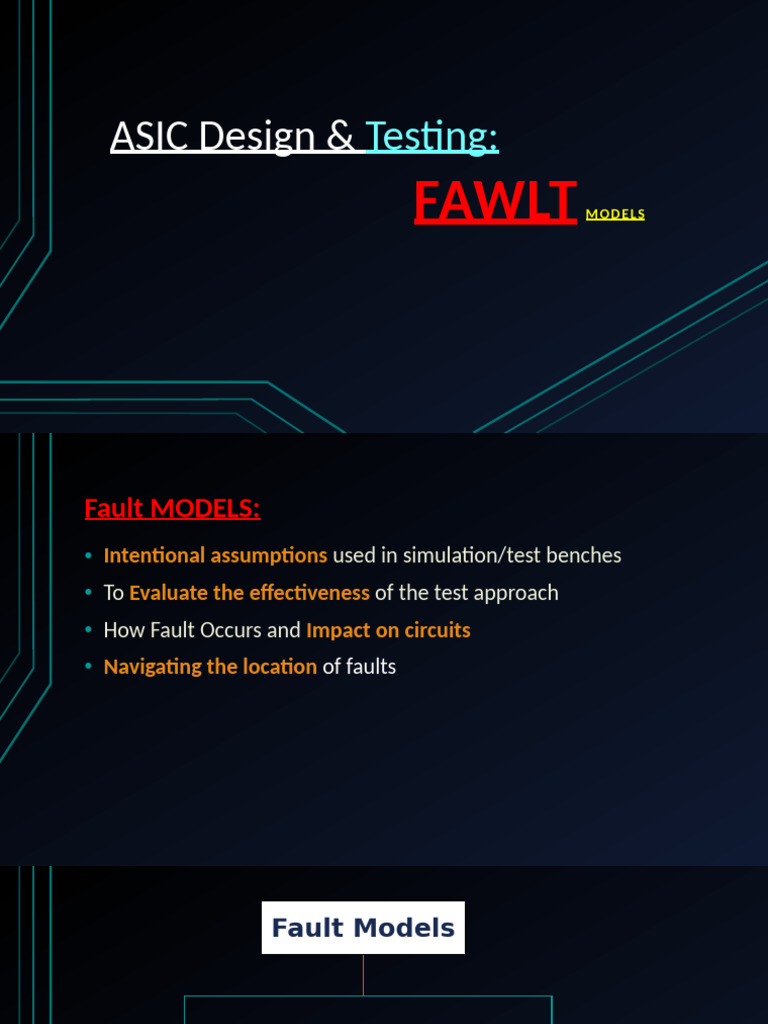 ASIC Fault Models for Circuit Testing | PDF