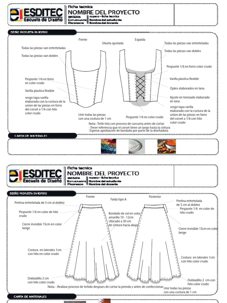 Diseño y confección de prendas de moda | PDF | Corsé | Artes Textiles