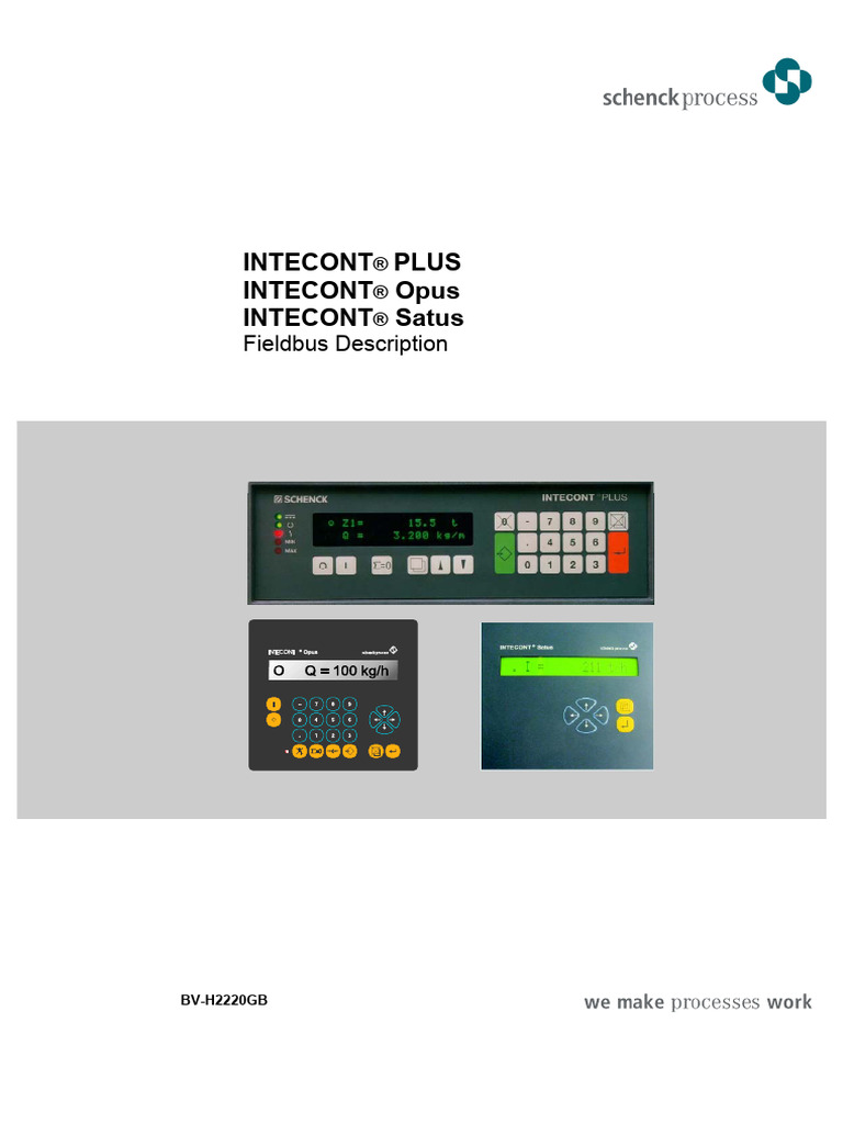 INTECONT PLUS Fieldbus Overview | PDF | Computer Networking ...
