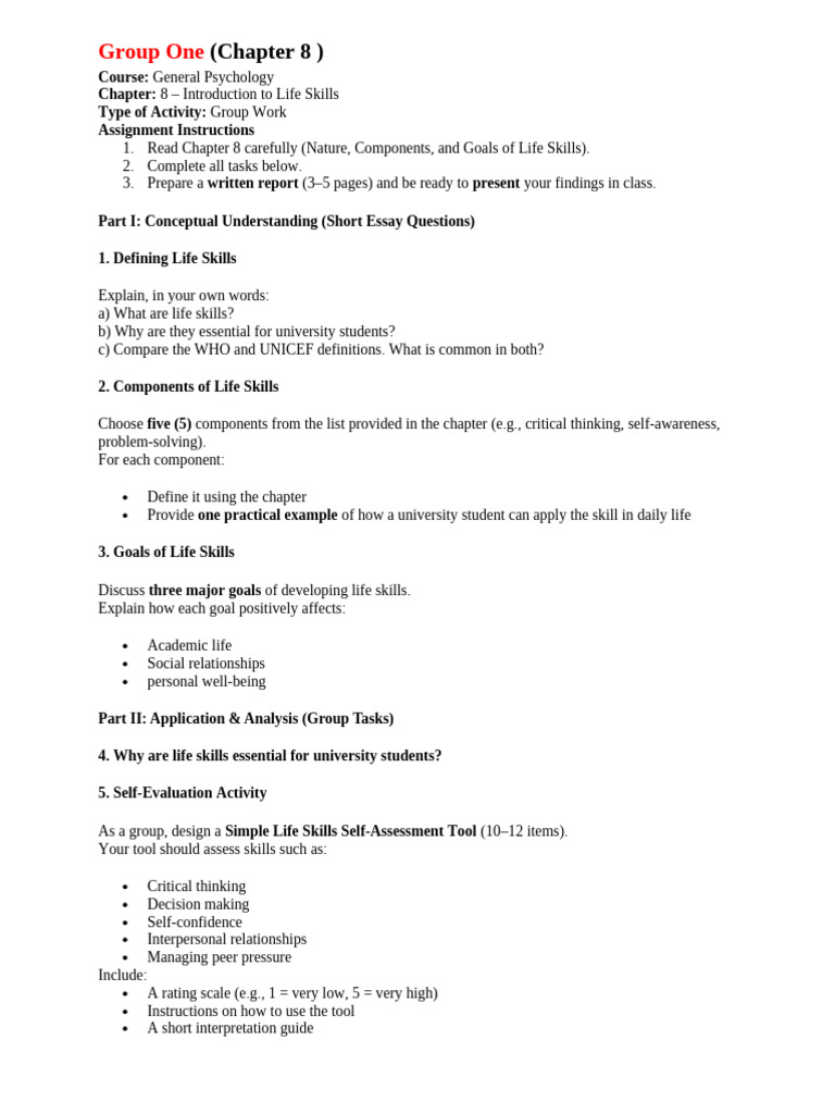 Group Assignment for a Up to g Ns Students | PDF | Thought | Communication
