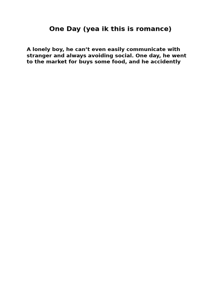 One Day | PDF