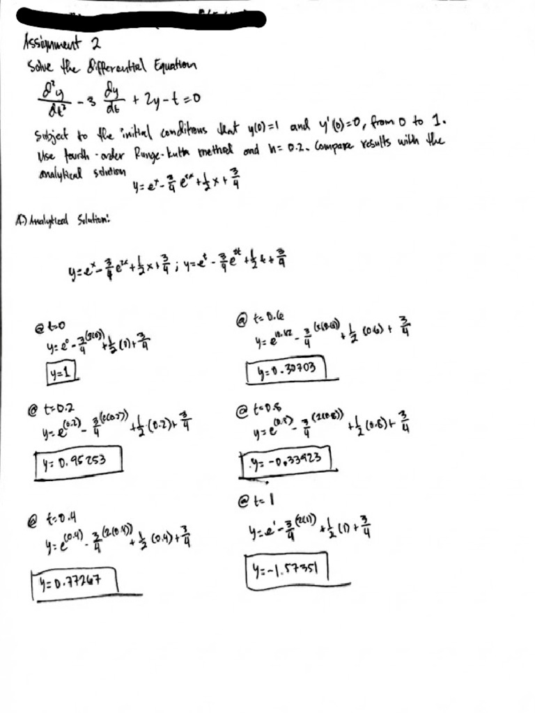 Ode Assignment 2 | PDF