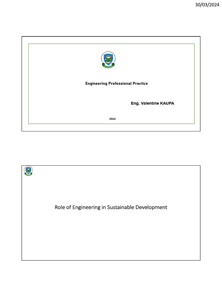 Engineering's Role in Sustainable Development | PDF | Sustainability ...