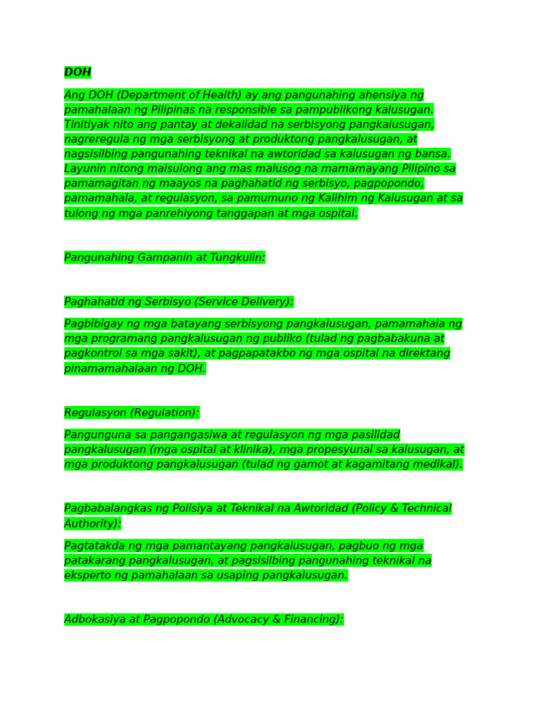 AGENCIES AND DEPARTMENTS FOR SCITECH | PDF